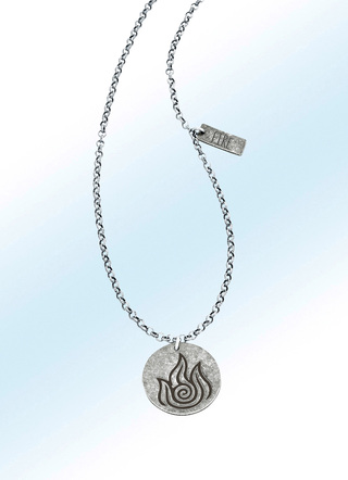 Zilveren kettinghanger 'Element vuur', met ketting