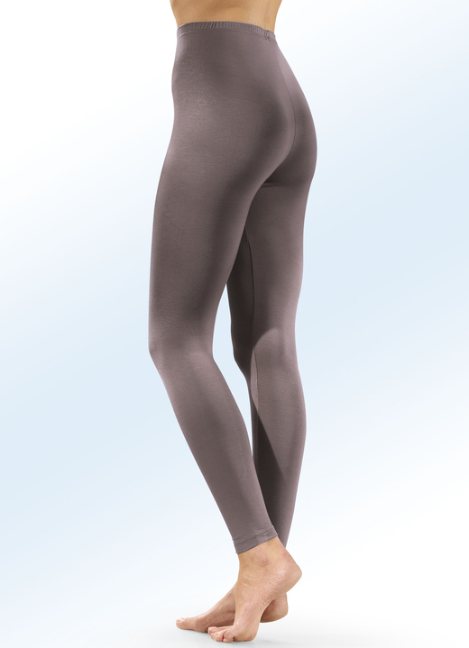 - Set van twee leggings met elastische tailleband, in Größe 038 bis 058, in Farbe 1 X TAUPE, 1 X MARINE Ansicht 1