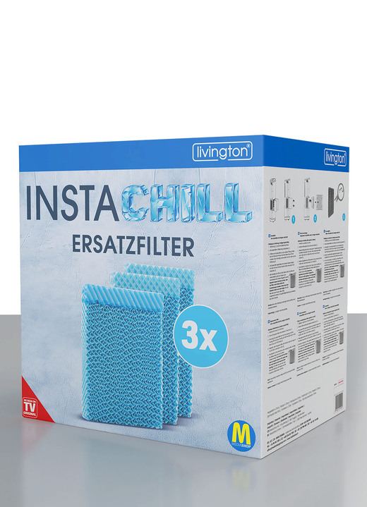 Accessoires - reservefilter voor luchtkoeler Livington InstaChill, in Farbe WIT Ansicht 1