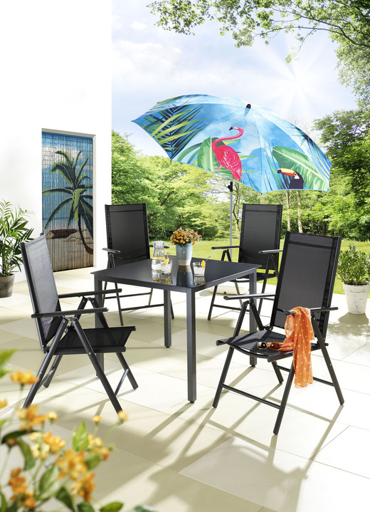 Tuinmeubels - Miami meubelserie van weerbestendig aluminium, in Farbe ANTHRAZIT, in Ausführung Klapstoel, set van 2 Ansicht 1