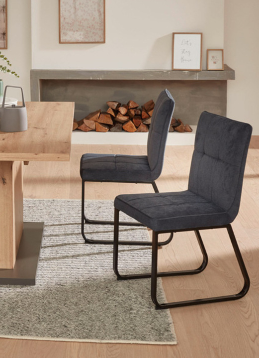Stühle & Sitzbänke - Stühle, 2er-Set, in Farbe DUNKELGRAU