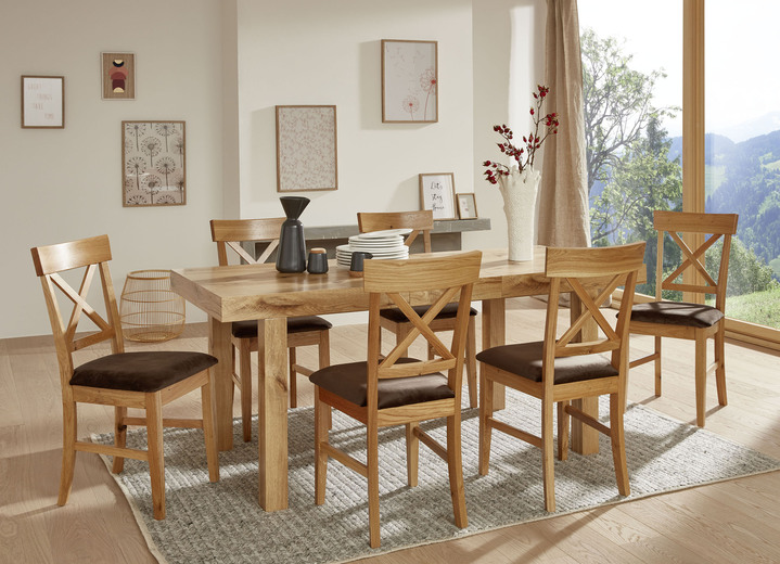 Stoelen & zitbanken - Hoogwaardig eetkamermeubel, in Farbe WILD EIKENBRUIN, in Ausführung Stoelen, set van 2