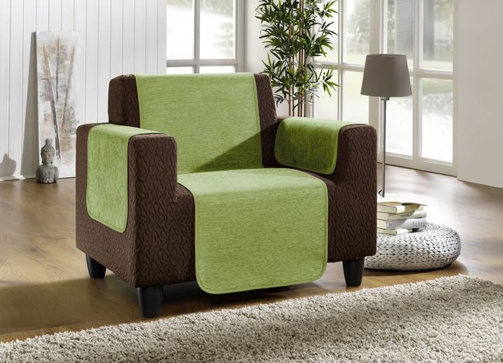 Woonaccessoires - Fauteuil beschermer, in Größe 101 (Fauteuilbeschermer, 50 x 150 cm) bis 905 (Kussenslopen, set van 2, 40 x 40 cm), in Farbe GROENTE Ansicht 1