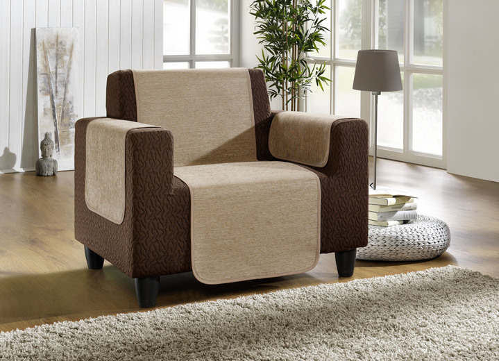Wohnaccessoires - Sesselschoner, in Größe 101 (Sesselschoner, 50x150 cm) bis 905 (Kissenbezüge, 2er-Set, 40x40 cm), in Farbe SAND Ansicht 1