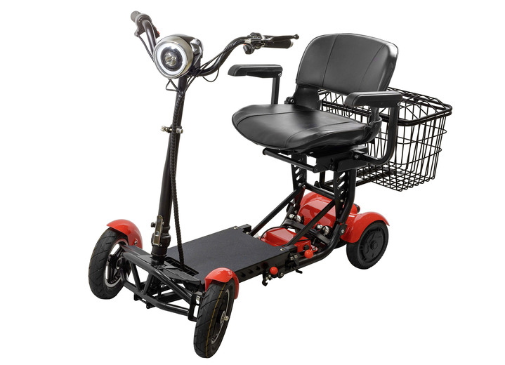 Elektromobile - Entspannt durch den Alltag mit dem Econelo 4-Rad-Roller, in Farbe ROT Ansicht 1