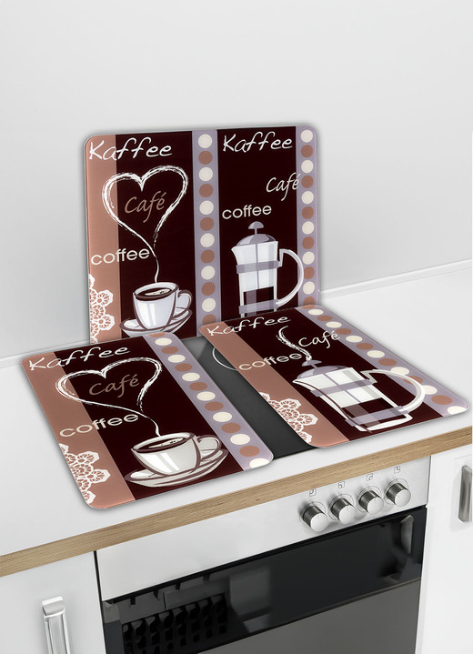 Huishoudhulpjes - WENKO wandpaneel/kachel afdekplaten, koffie, in Farbe KOFFIE, in Ausführung Wandplaat Ansicht 1
