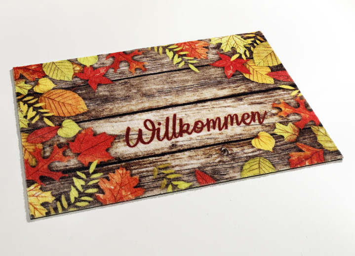 Schoonloopmatten - Voetmat 'herfstbladeren' met antislip-onderkant, in Farbe MULTICOLOR Ansicht 1