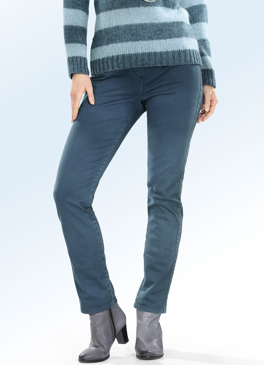 Broeken - Pull-on-jeans, in Größe 018 bis 052, in Farbe PETROL Ansicht 1