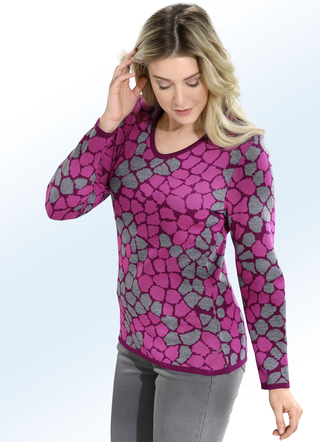 Trui in 2 kleuren in jacquarddessin