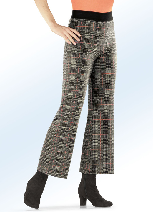 Broeken - Broek in modieuze verkorte lengte, in Größe 018 bis 052, in Farbe KAMEEL-ZWART-ROOD Ansicht 1