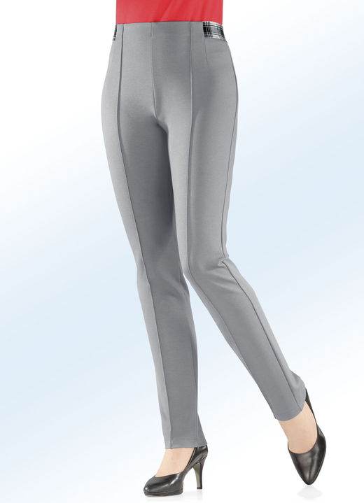 Broeken - Jersey-broek met speciale verwerking van de tailleband, in Größe 018 bis 245, in Farbe MIDDENGRIJS GEM. Ansicht 1