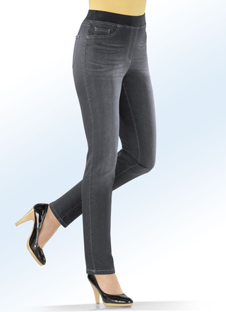 Power stretch jeans in een slip-on stijl