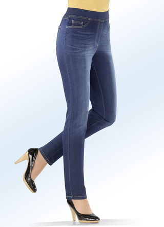 materiaal uitlokken Verzorger Jeans oudere dames | Spijkerbroek met elastiek | BADER