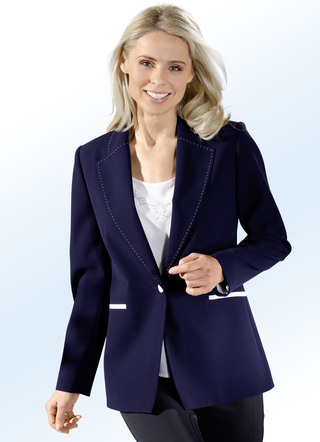 Blazer met contrasterende stiknaad