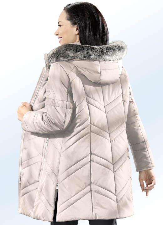 Wintermantels - Korte jas in 2 kleuren met elegante wattering, in Größe 040 bis 060, in Farbe BEIGE Ansicht 1