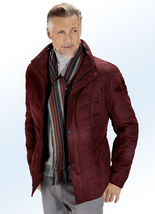 Korte jassen & blousons - 'Gate One' korte gewatteerde jas met opstaande of liggende kraag, in Größe 024 bis 060, in Farbe BORDEAUX