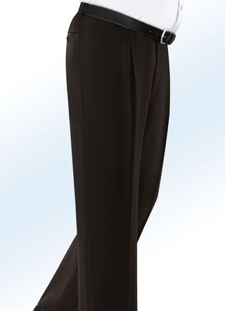 Klaus Modelle broek met lage taille, met bandplooien, in 4 kleuren