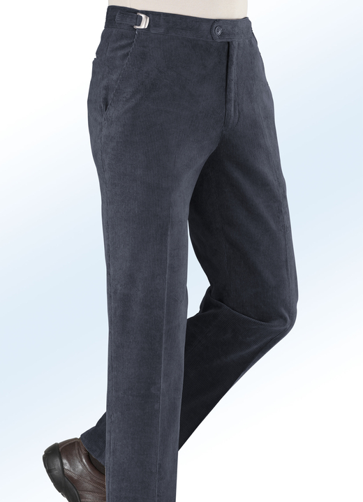 - Broek met bandverstelling, met overslag in de tailleband, in 4 kleuren, in Größe 025 bis 064, in Farbe GRAFIET