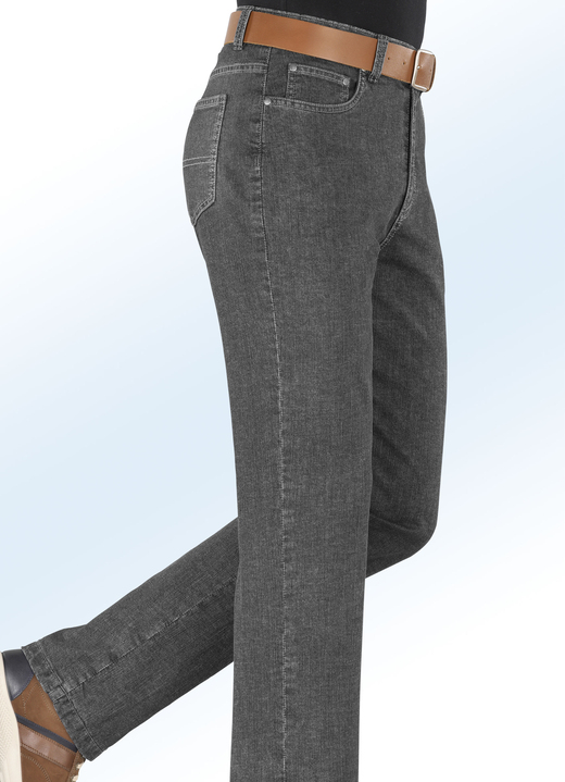 Broeken - Thermo-jeans met zijzakken in 3 kleuren, in Größe 025 bis 060, in Farbe GRIJS Ansicht 1
