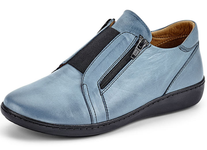 - Gemini pantoffels met praktische elastische band, in Größe 036 bis 042, in Farbe JEANSBLAUW Ansicht 1