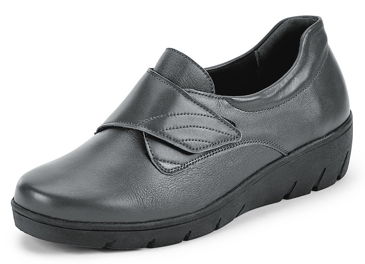 - Slippers met verstelbare klittenbandsluiting, in Größe 036 bis 043, in Farbe ANTRACIET Ansicht 1