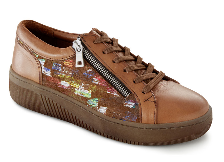 - Gemini veterschoenen met moderne print, in Größe 036 bis 042, in Farbe BRUIN Ansicht 1