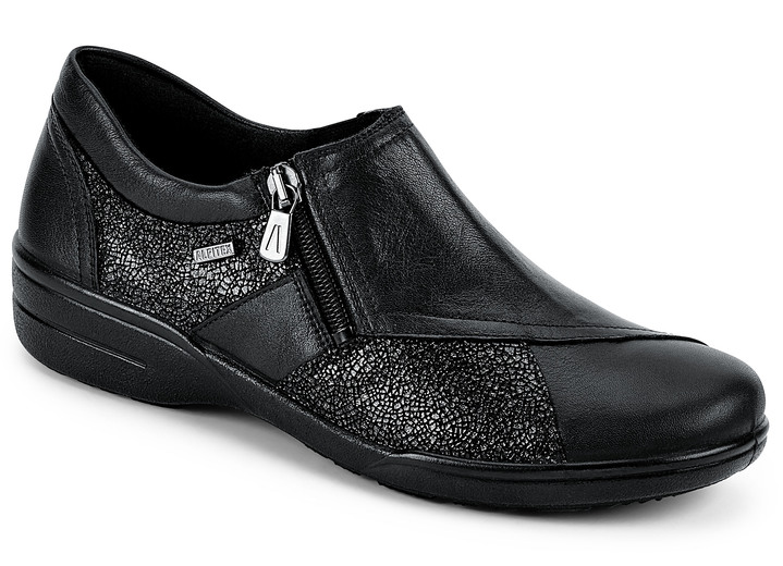 Instappers & veterschoenen - Slippers met klimaatmembraan, in Größe 036 bis 042, in Farbe ZWART