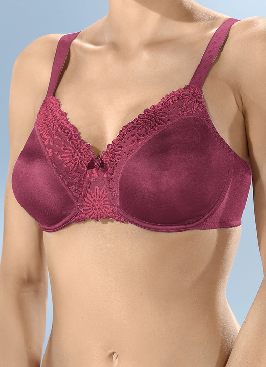Tagwäsche -  Triumph-Ladyform Soft-Minimizer-Bügel-BH, in Größe 075 bis 095, in Cup D, in Farbe BURGUND Ansicht 1
