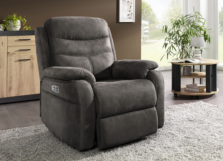 TV-Fauteuil / Relax-fauteuil - Elektrisch verstelbare tv-fauteuil met motor en opstahulp, in Farbe ZWART-BRUIN Ansicht 1