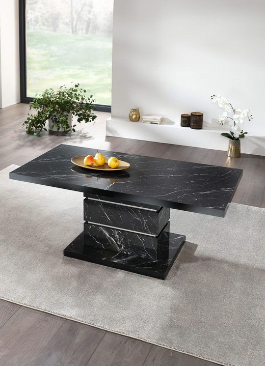 Salontafels - Elegante salontafel met marmerlook, in Farbe MARMOR-GRIJS Ansicht 1