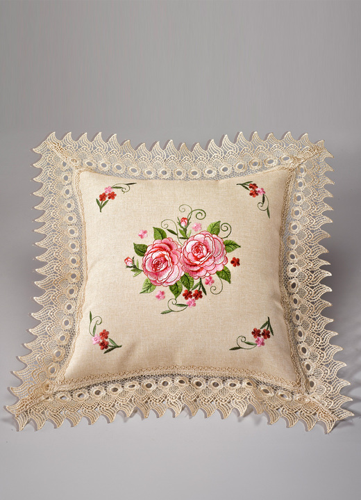 SALE % - Raumdekoration mit entzückendem floralem Motiv, in Größe 101 (Läufer, 30/ 75 cm) bis 404 (Kissenbezug 40x 40 cm), in Farbe ECRU Ansicht 1