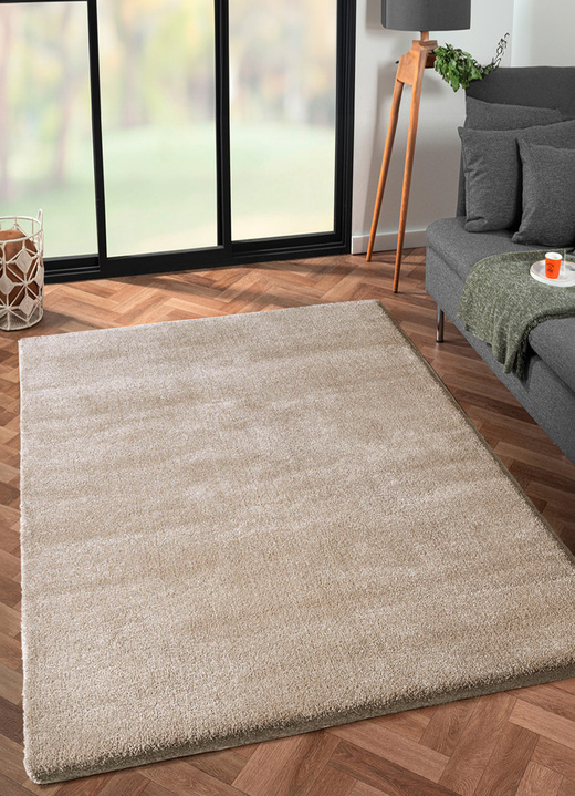 Modern - Supersofte Brücken und Teppiche, in Größe 111 (Brücke, 66x110 cm) bis 282 (Teppich, 200x290 cm), in Farbe BEIGE Ansicht 1