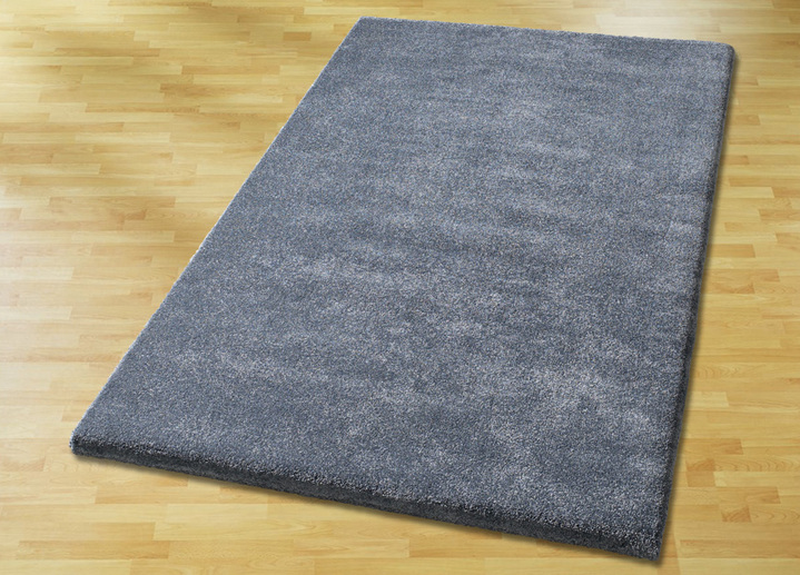 Modern - Brücken und Teppiche mit reflektierender Oberfläche, in Größe 111 (Brücke, 66x110 cm) bis 282 (Teppich, 200x290 cm), in Farbe GRAUBLAU