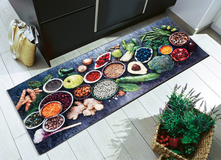 Modern - Keukenlopers en vloerkleden met antisliprug, in Größe 142 (keukenloper, 65 x 180 cm) bis 252 (Keukentapijt, 170 x 200 cm), in Farbe MEERKLEURIG Ansicht 1