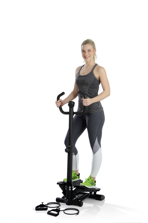 Fitness - Swingstepper 3-in-1 met handvat, in Farbe ZWART Ansicht 1