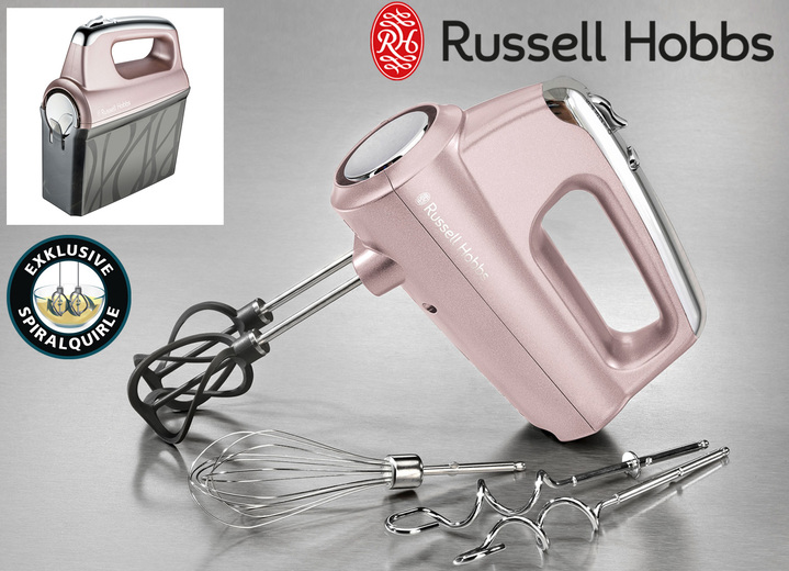 Küchengeräte - Russell Hobbs Handmixer mit spiralförmigen Helix-Quirlen, in Farbe CHAMPAGNER Ansicht 1