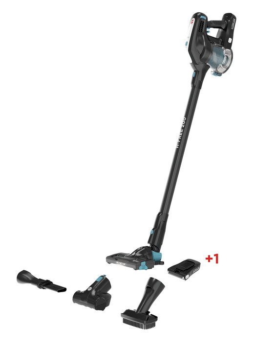 - Oplaadbare handstofzuiger 'Hoover HF222BPE011', in Farbe ZWART-BLAUW Ansicht 1