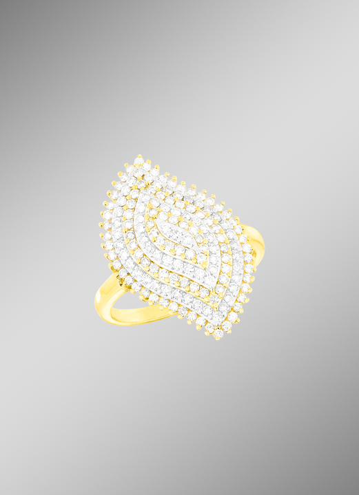 Ringen - Prachtige damesring met diamanten, in Größe 160 bis 220, in Farbe  Ansicht 1