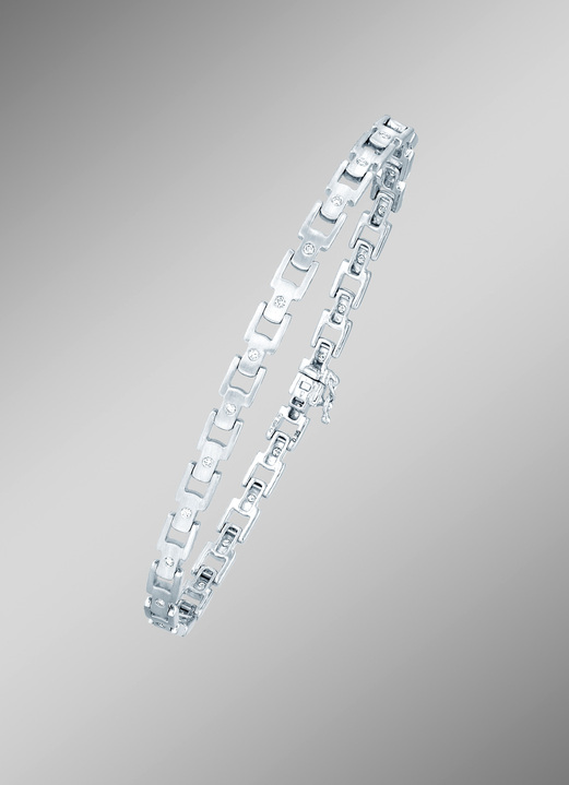 Loepzuivere diamantsieraden - Platina-armband met briljanten, in Farbe  Ansicht 1