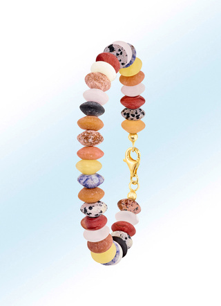 Chique armband met echte edelstenen in meerdere kleuren