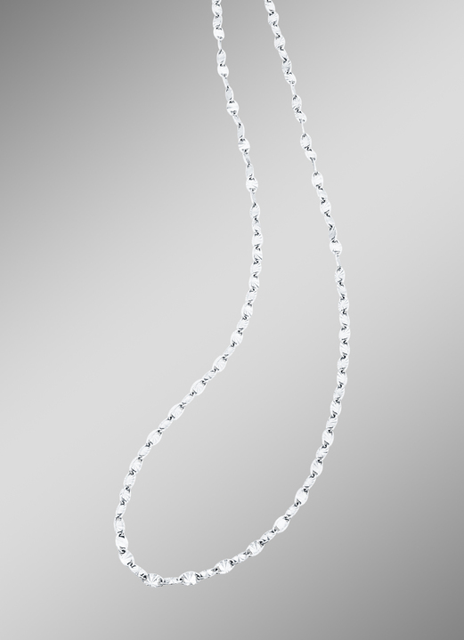 Halsketten - Schlichte Halskette in Weißgold, in Farbe  Ansicht 1