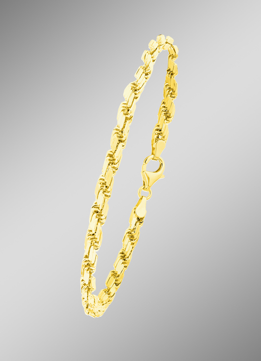 Armbanden - Machinaal gegraveerde Rope-kettingarmband, in Farbe  Ansicht 1