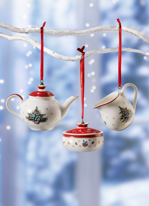 - Mooie 3-delige boomhanger, in Farbe WIT-ROOD Ansicht 1
