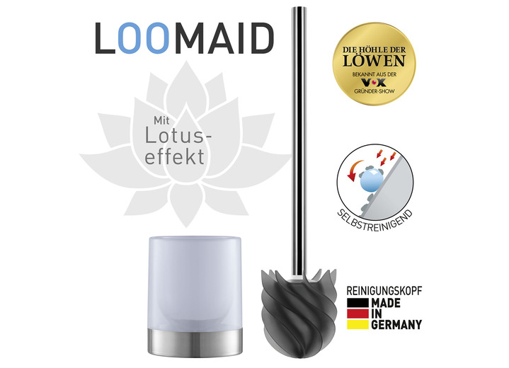 Schoonmaakartikelen & schoonmaakmiddelen - LOOMAID siliconen toiletborstel, in Farbe GRIJS-ZILVER Ansicht 1