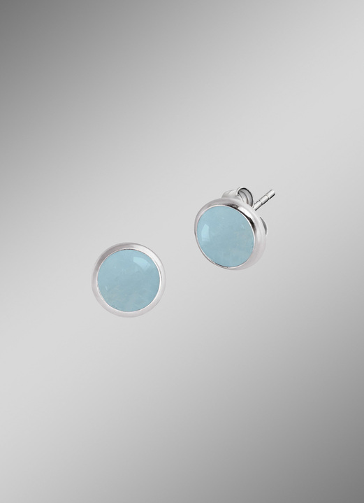 Engelsrufer - Engelsrufer Powerful Stone oorbellen met blauwe agaat, in Farbe LICHTBLAUW Ansicht 1