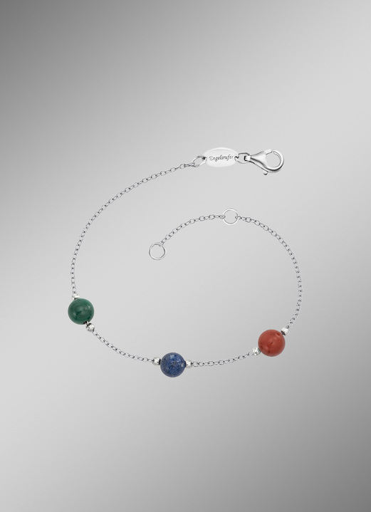 Engelsrufer - Krachtige stenen armband met edelstenen, in Farbe GROEN/DONKERBLAUW/ROOD Ansicht 1