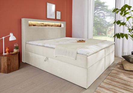 Boxspring bed met multi-color verstelbare LED verlichting