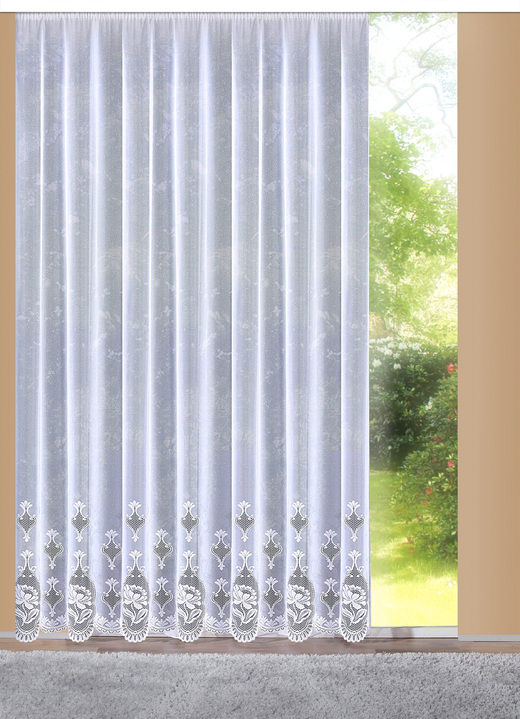 - Geweldig lang rolgordijn met universele railband, in Größe 236 (H 225 x B 300 cm) bis 298 (H 245 x B 600 cm), in Farbe WIT Ansicht 1