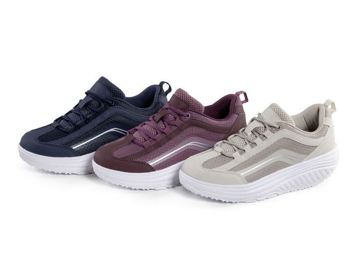 Gezondheidsschoenen - Aerosoft walker-veterschoenen met vervangbare binnenzool van zacht schuim, in Größe 037 bis 045, in Farbe BEIGE Ansicht 1