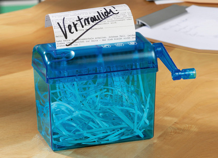 Documentvernietiger Mini met handkruk
